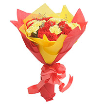 Mothers Day - Yellow N Red Carnations